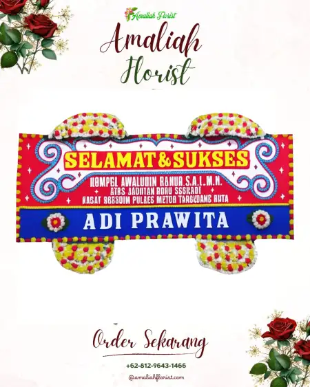 Papan Bunga Ucapan Selamat Tanjunganom